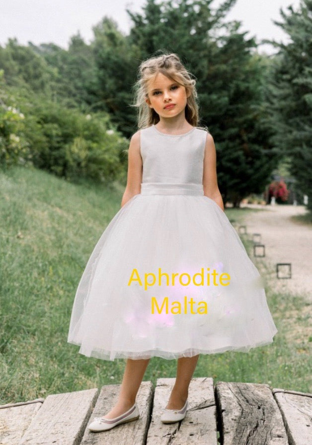 Fiorella, Ivory flower girl dress