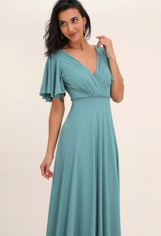 Big Size 3/4 Sleeve, long bridesmaid dress