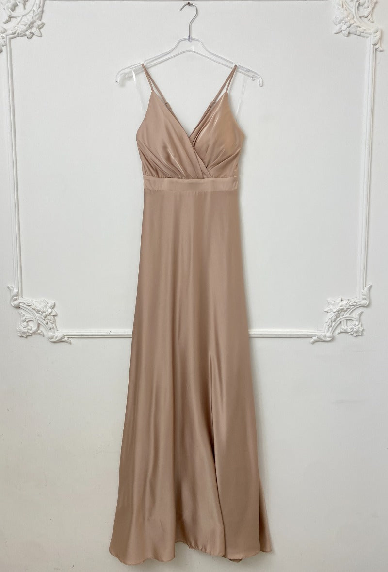 Silky Satin Spaghetti straps Evening dress