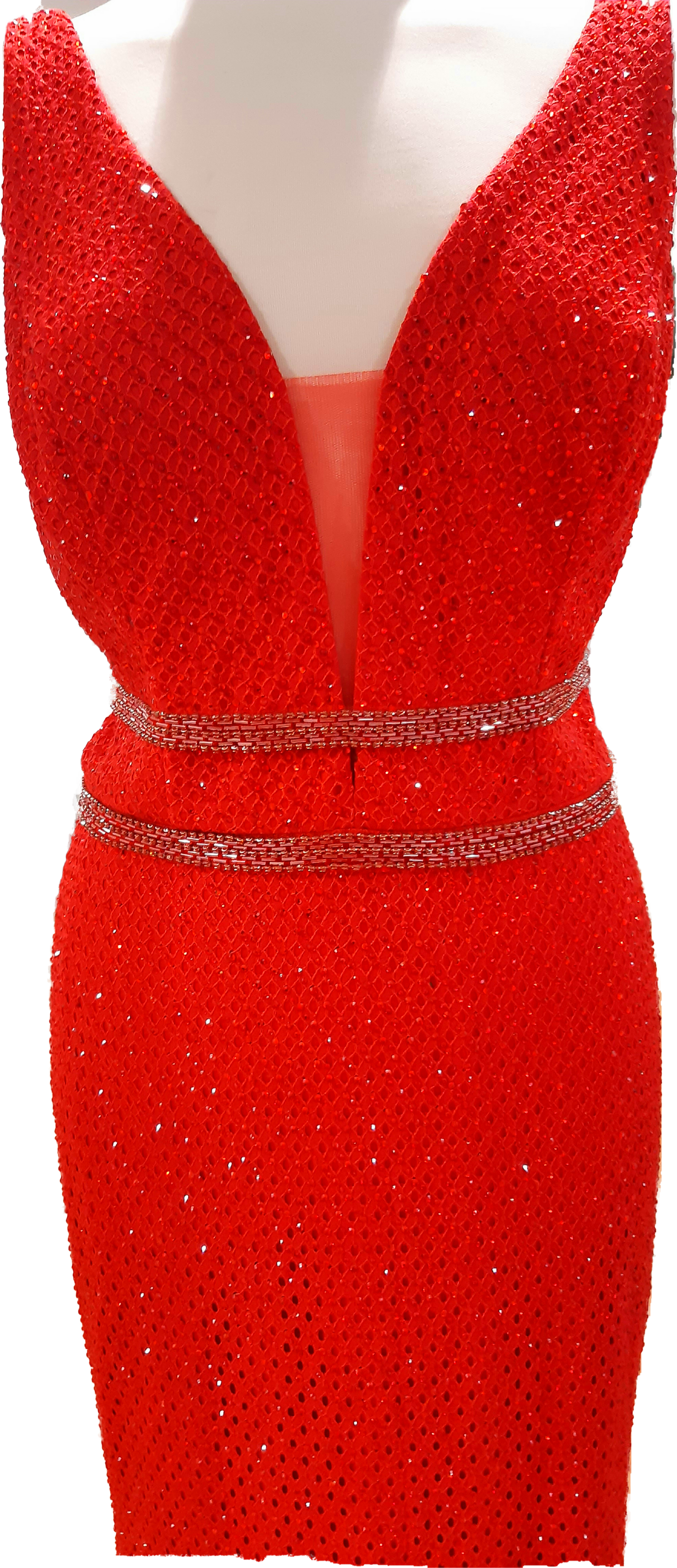 All Rhinestone Red dress