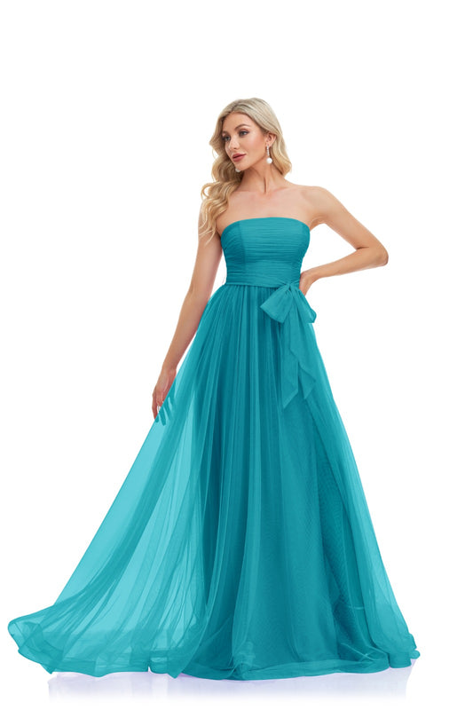 Turquoise strapless Dress