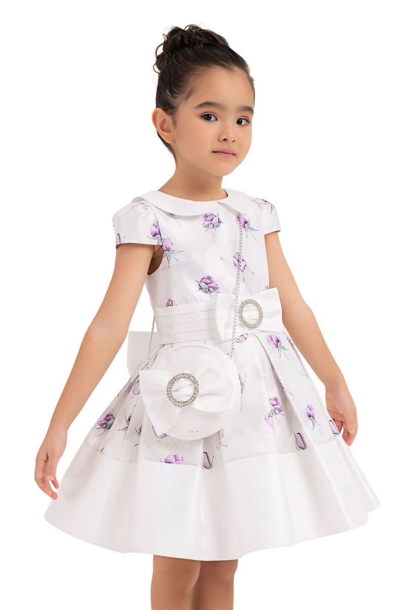 Aria, Lilac Flowery dress for girls