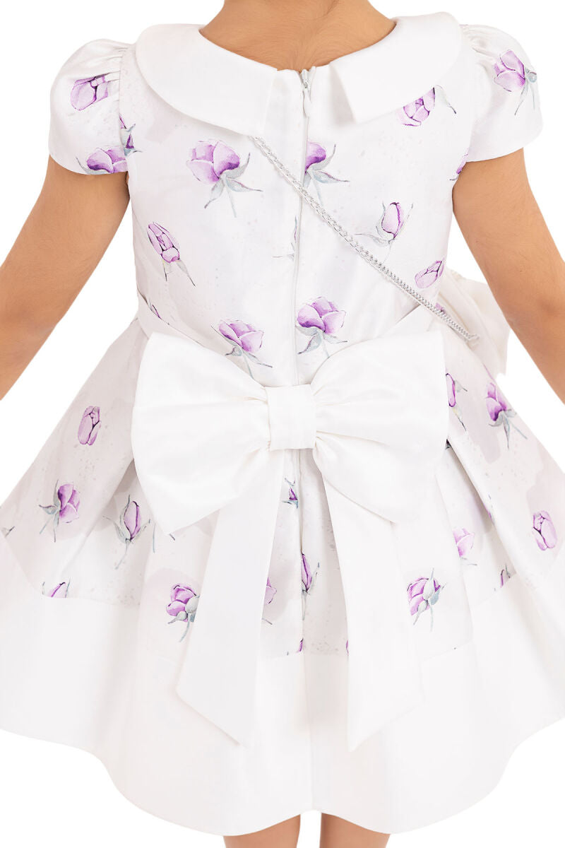 Aria, Lilac Flowery dress for girls