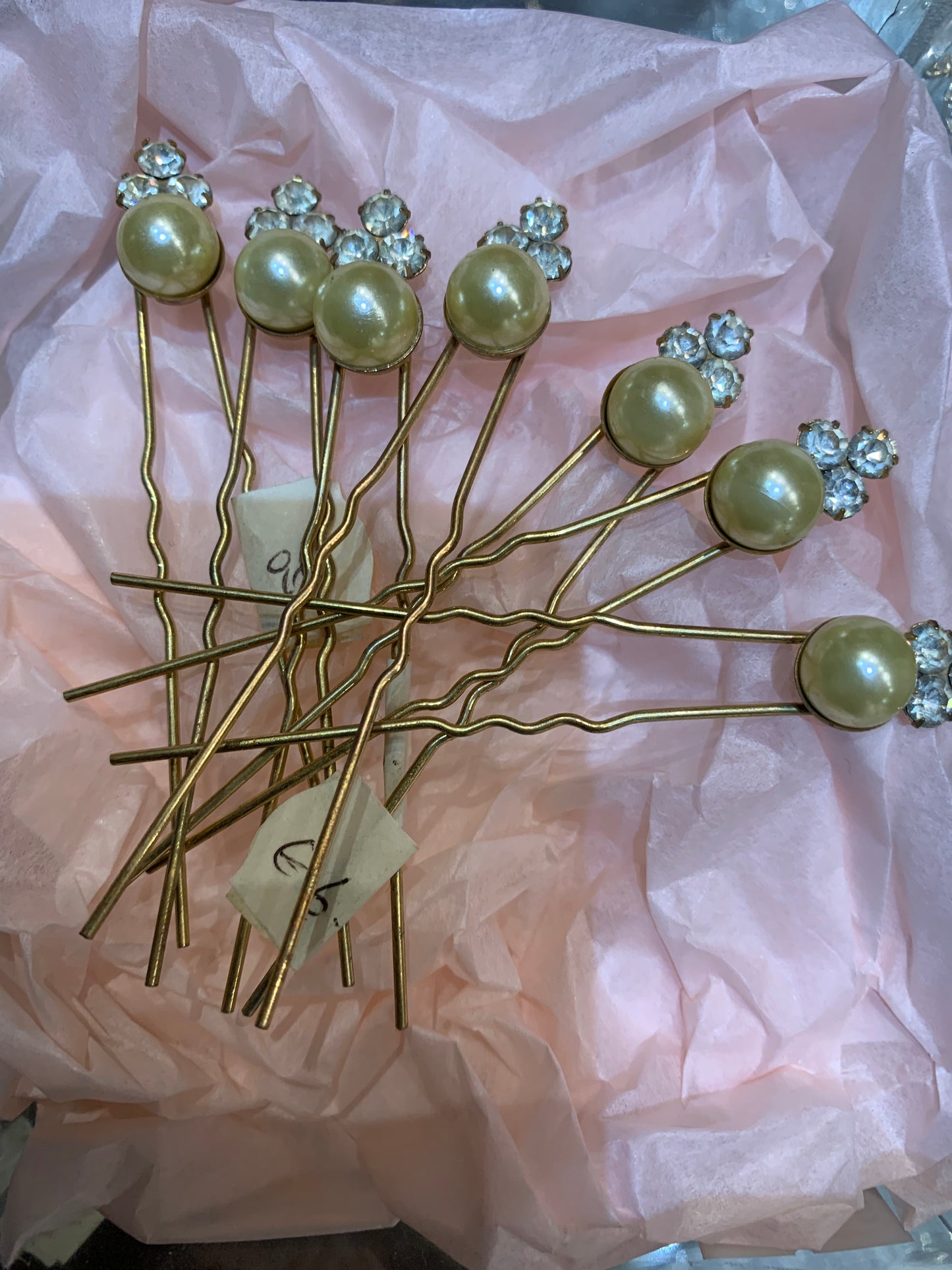 Pearl & Rhinestone pins