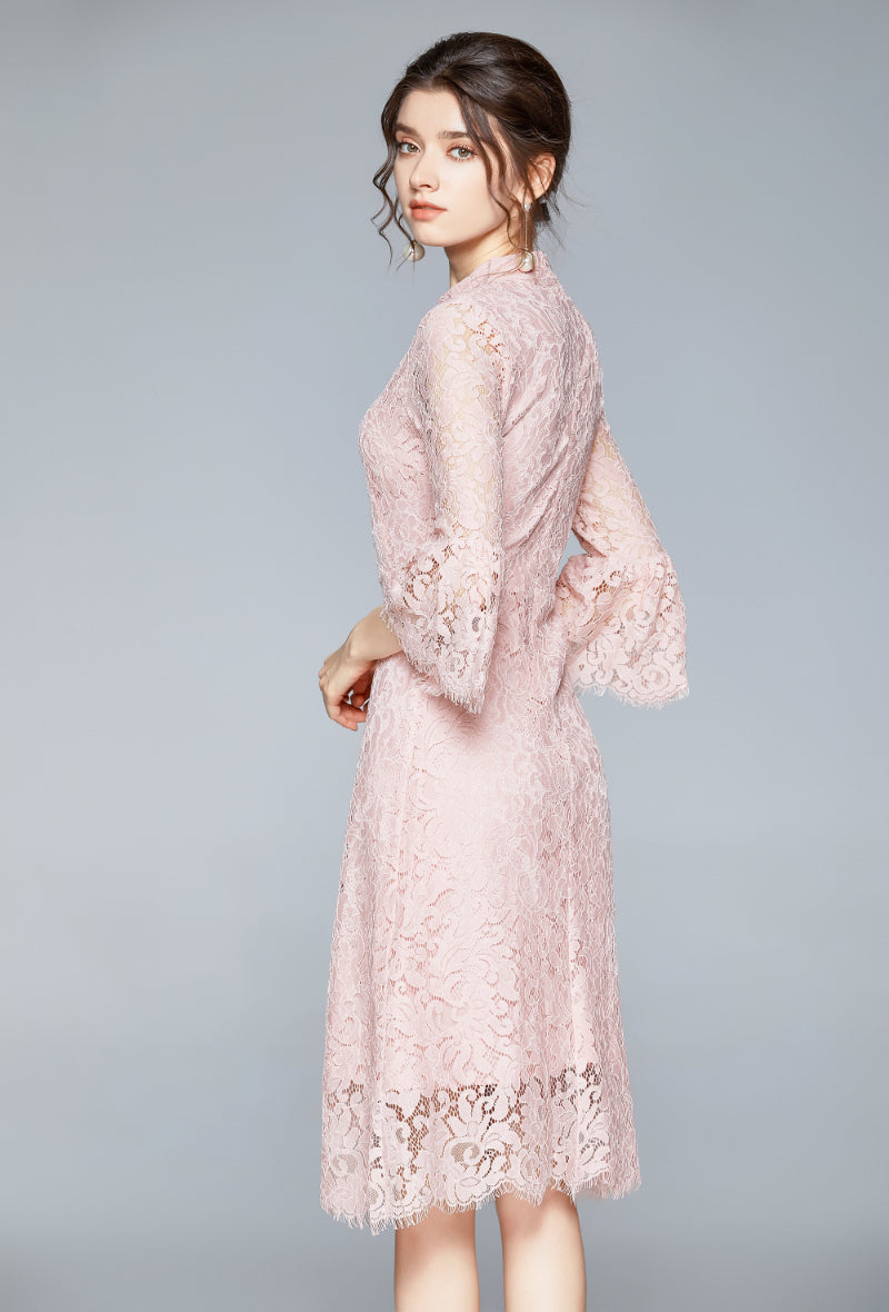 Pink lace dress