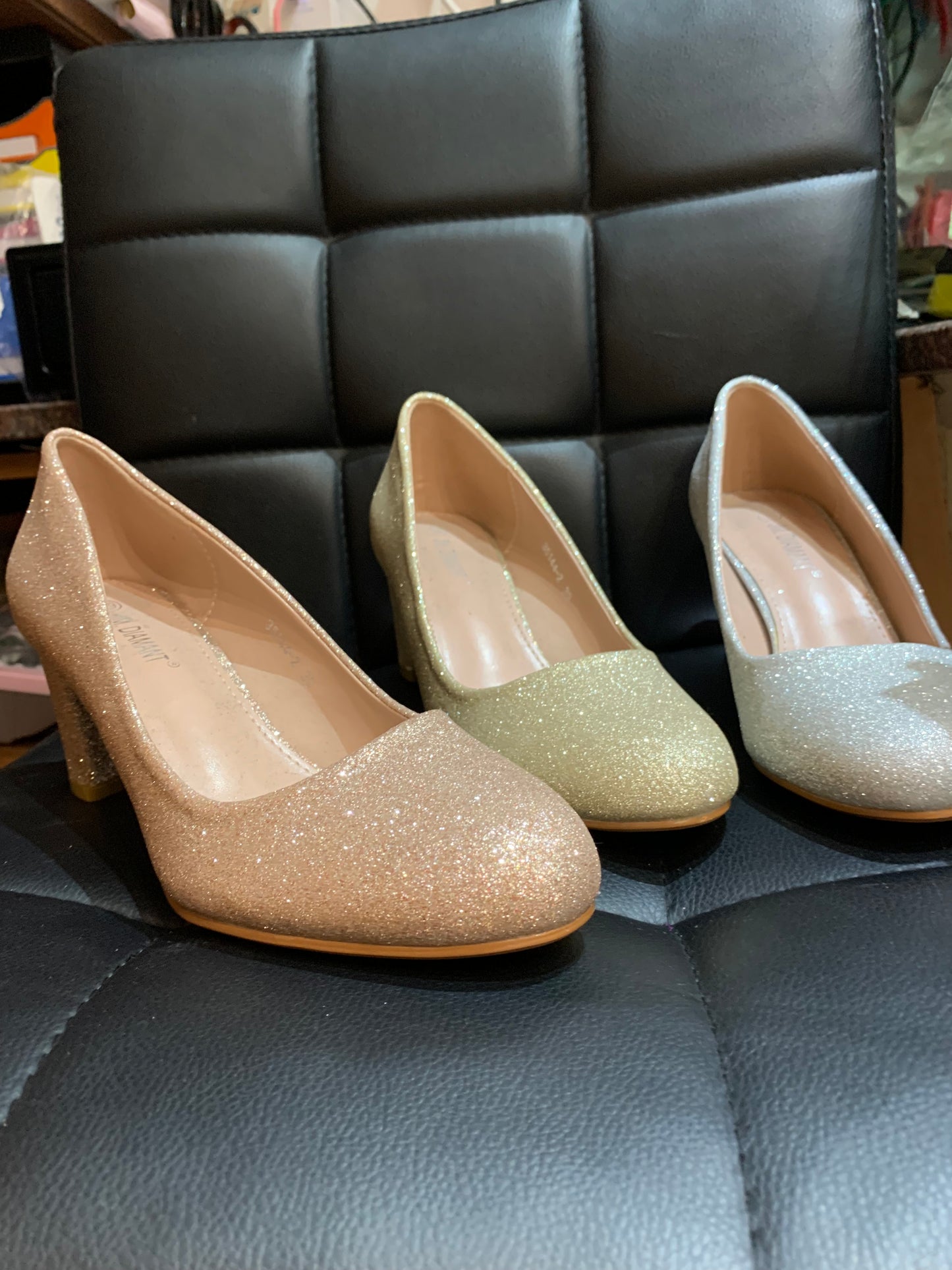 Sparkle Pumps Block Hill