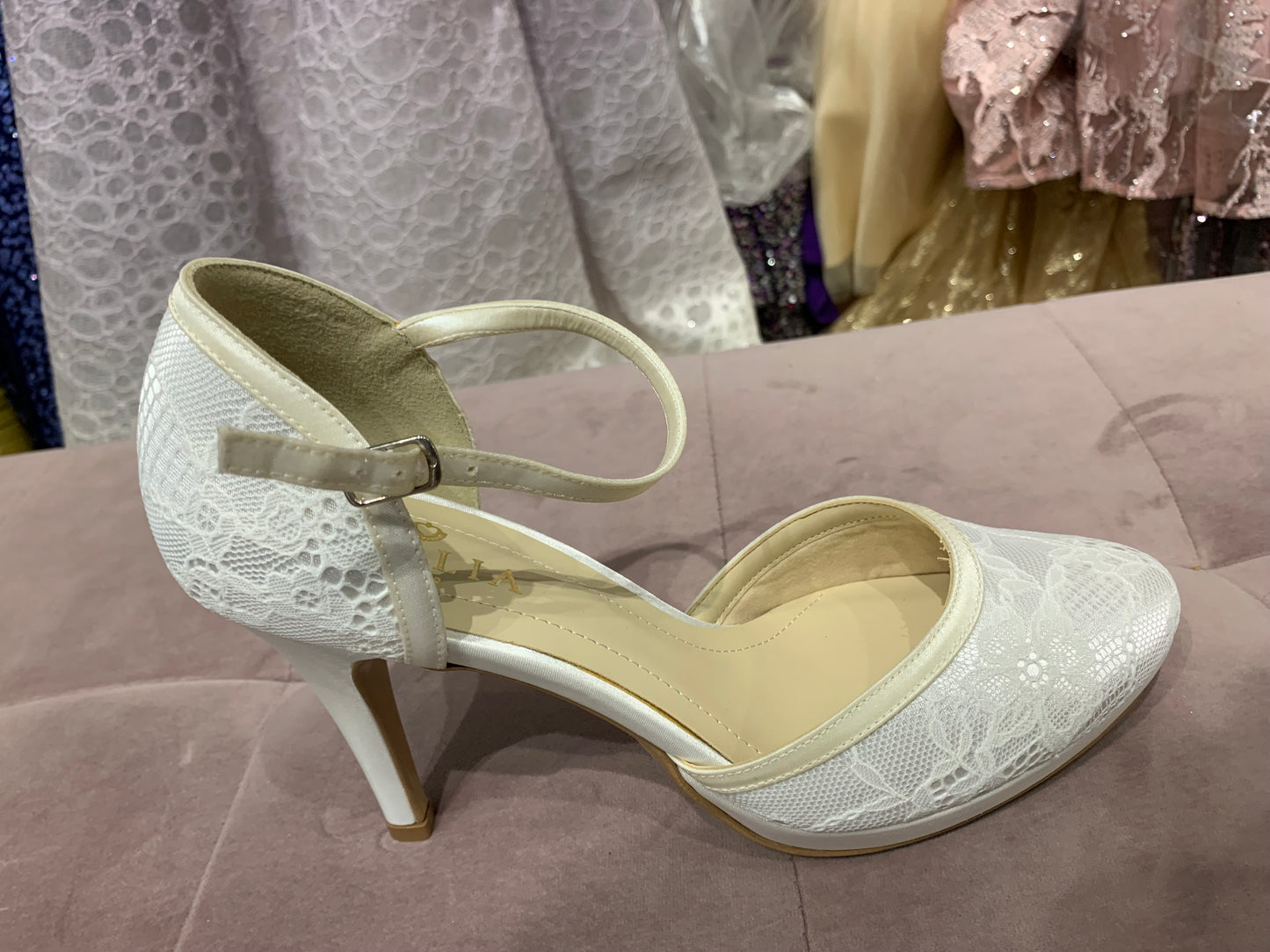 Maya,9.5cm with 1.5cm platform Bridal shoes