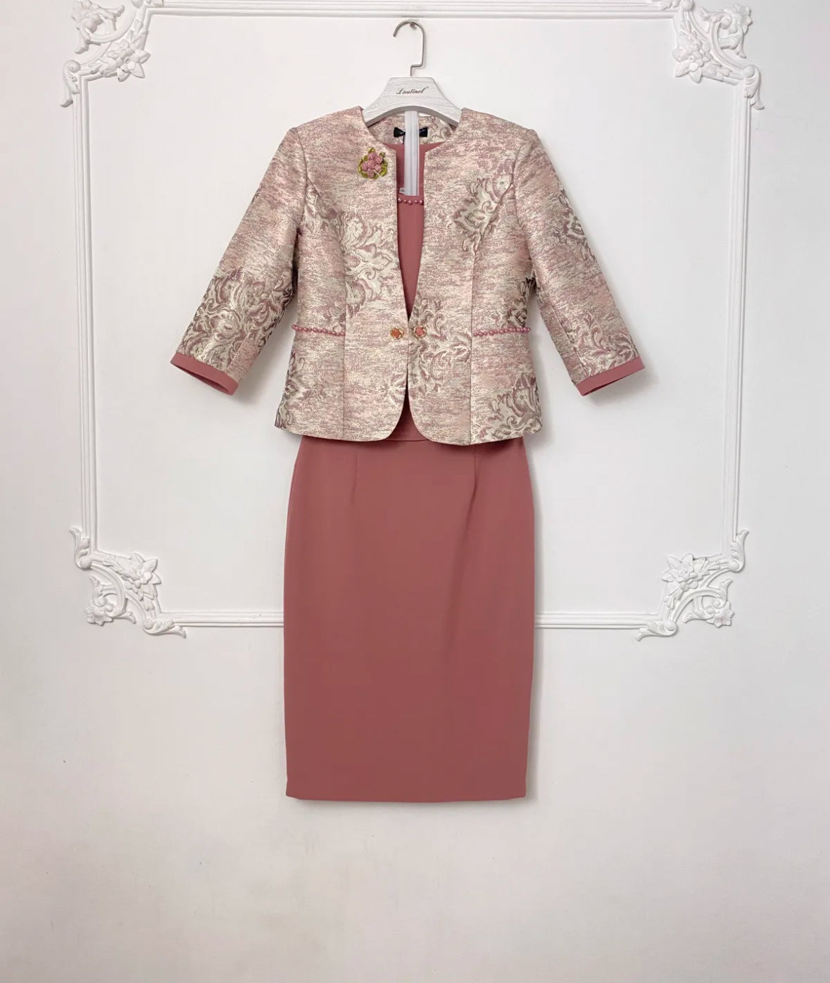 Three piece Skirt Jacquard Suit