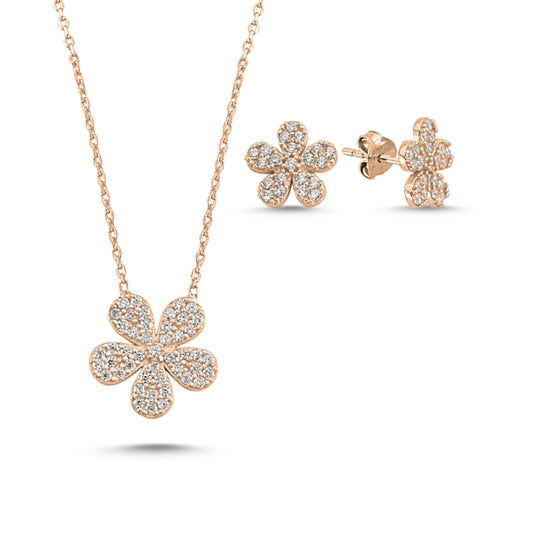 925 Sterling Silver  Daisy Flower Set