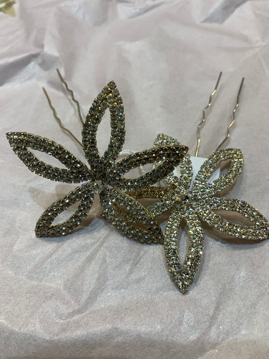 Rhinestone flower Hair Pin