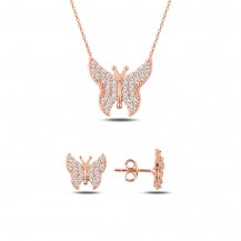 925 Sterling Silver Butterfly set