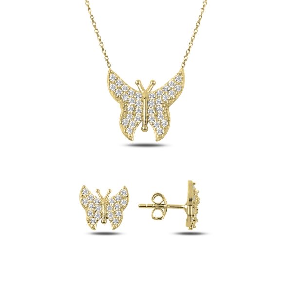 925 Sterling Silver Butterfly set