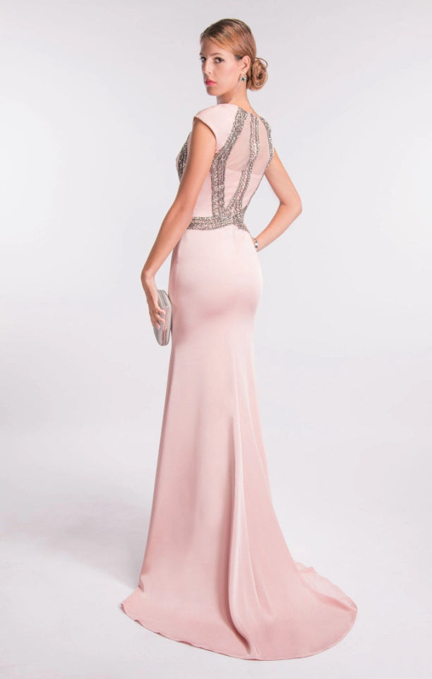 Calla, Old Rose Elegant evening dress