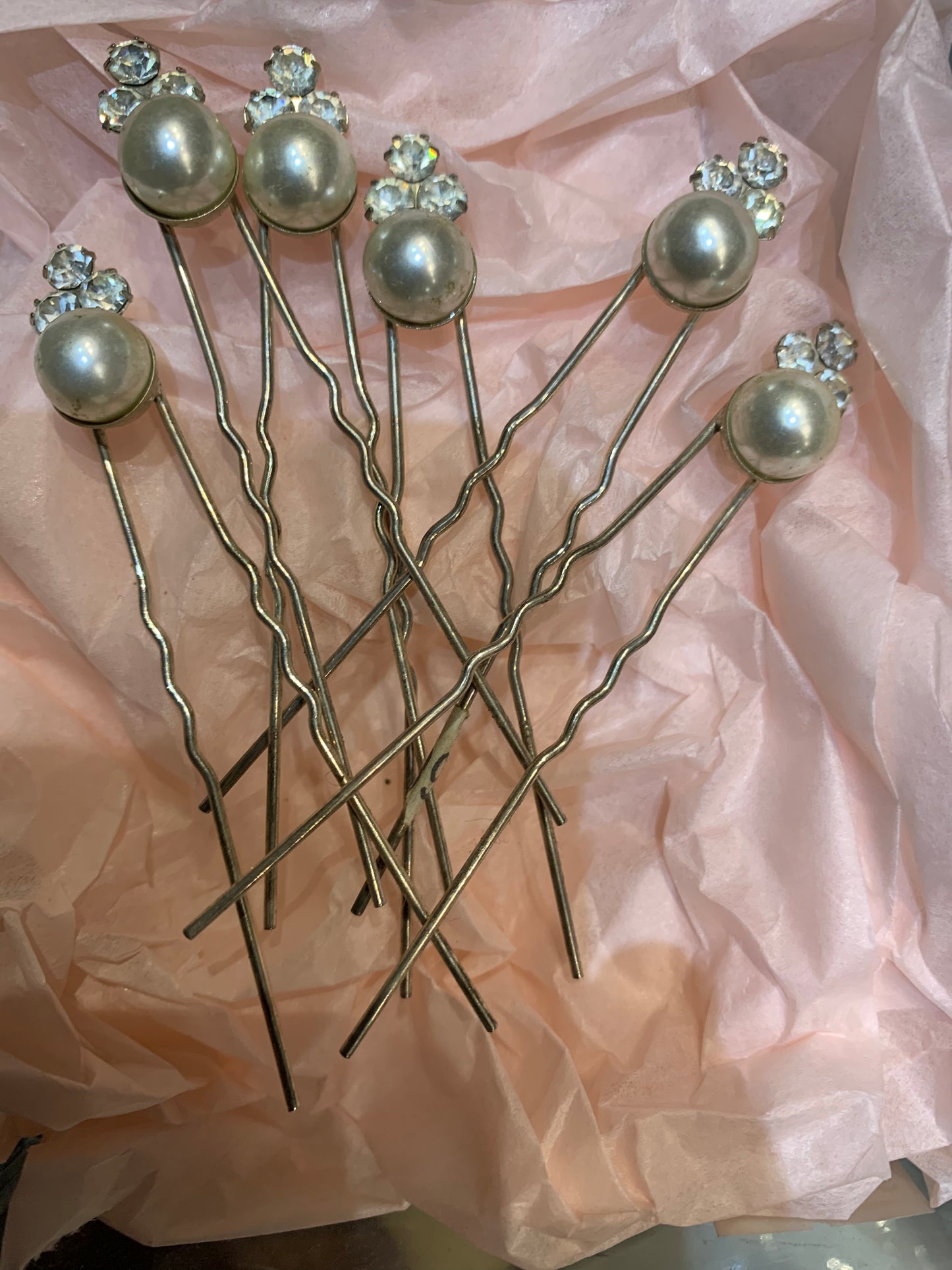 Pearl & Rhinestone pins