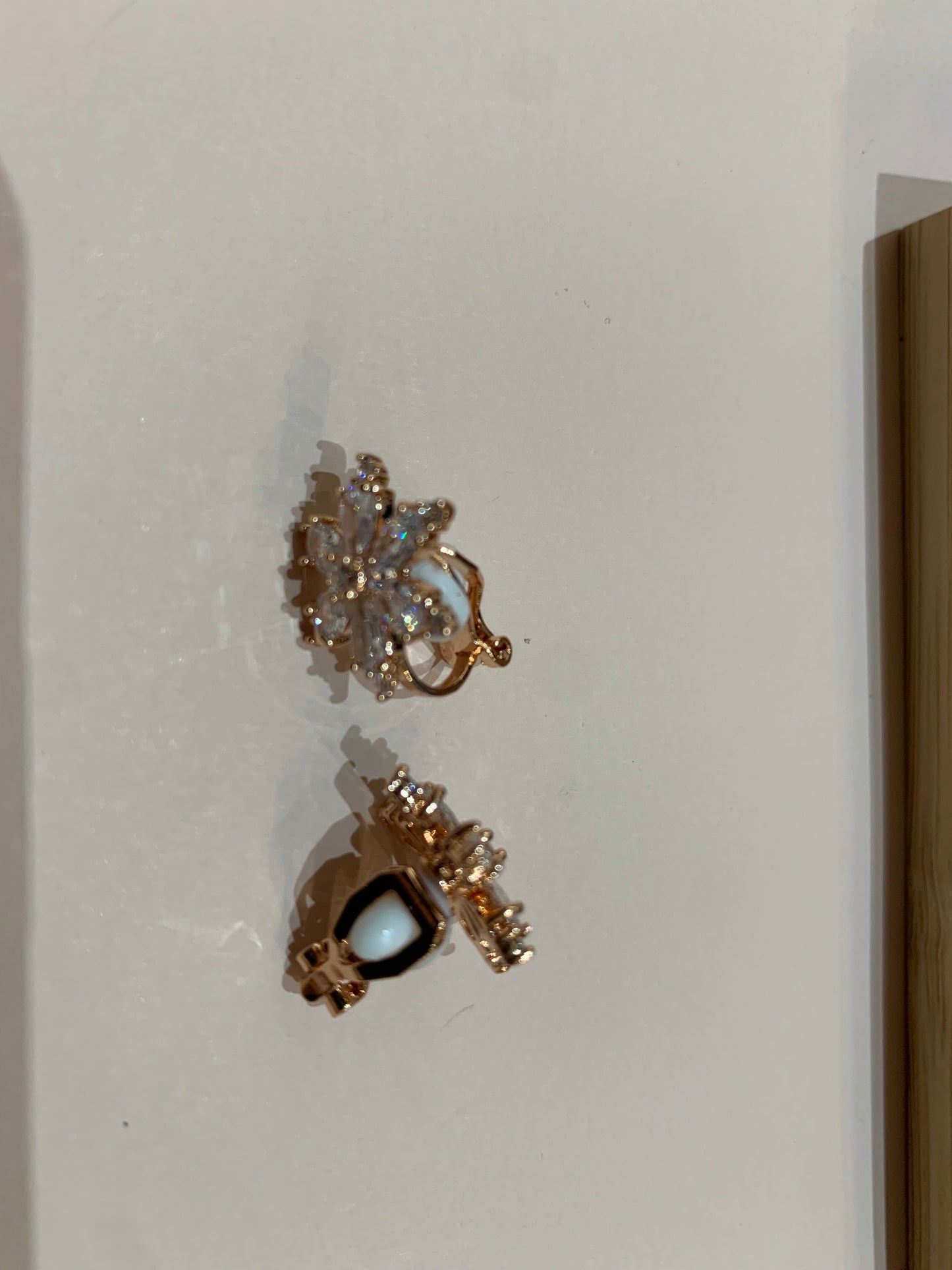 Real Gold Plated Flower Clip Earring