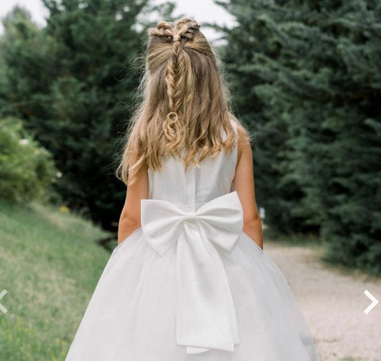 Fiorella, Ivory flower girl dress