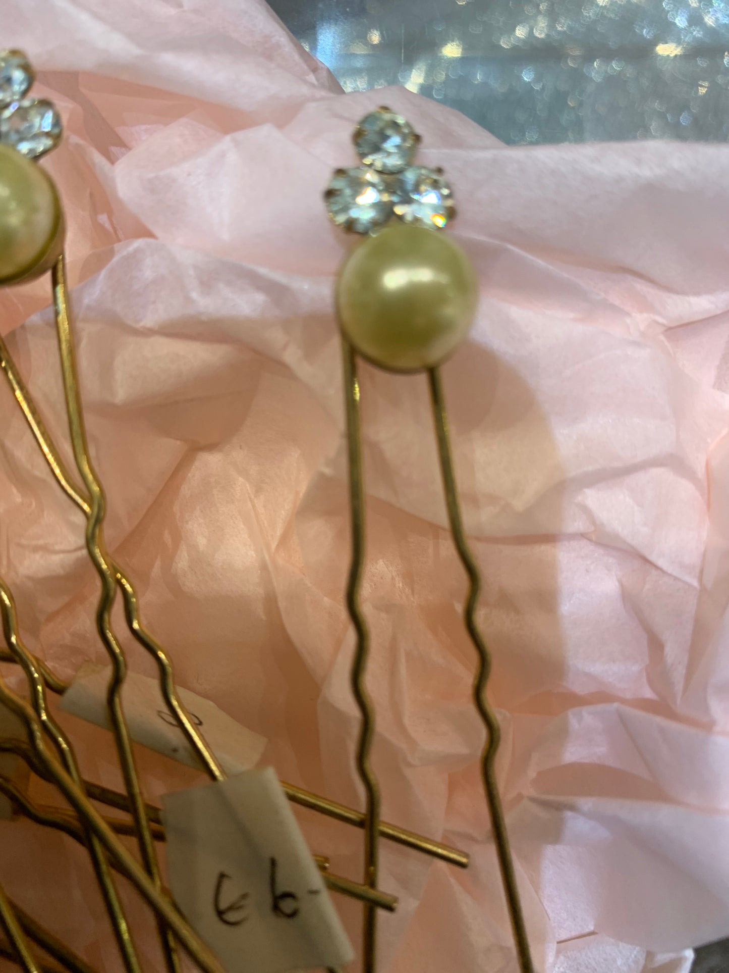 Pearl & Rhinestone pins