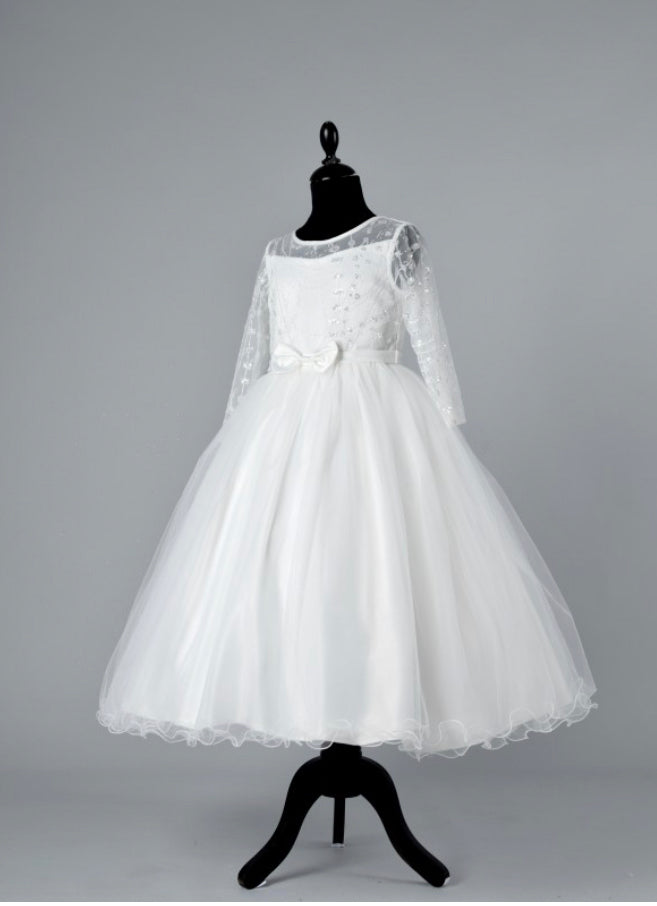 Long Sleeve flower girl dress