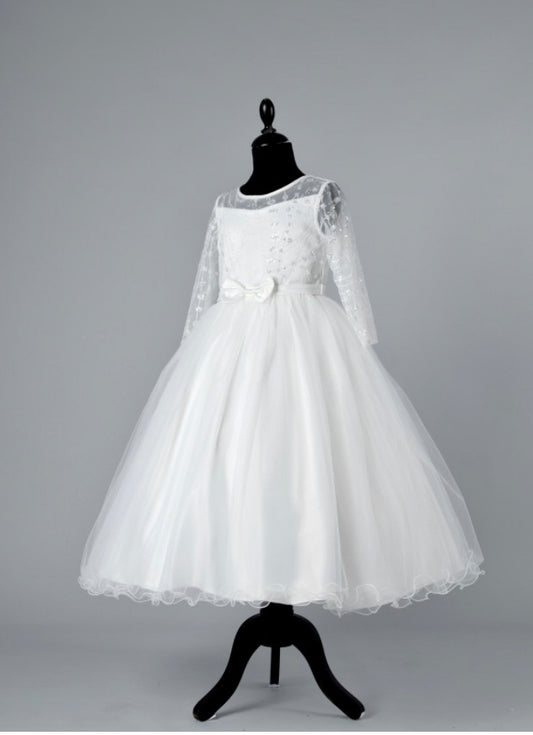 Long Sleeve flower girl dress