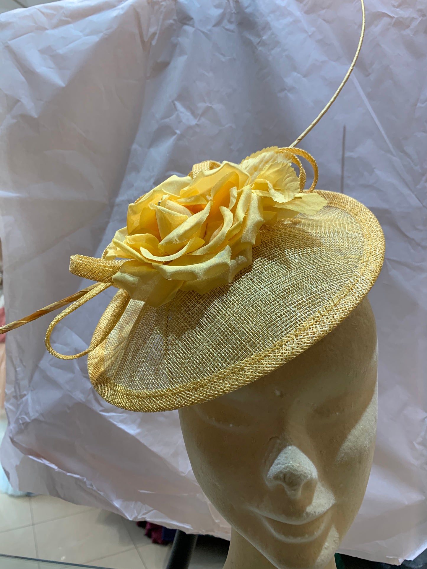 Yellow Fascinator