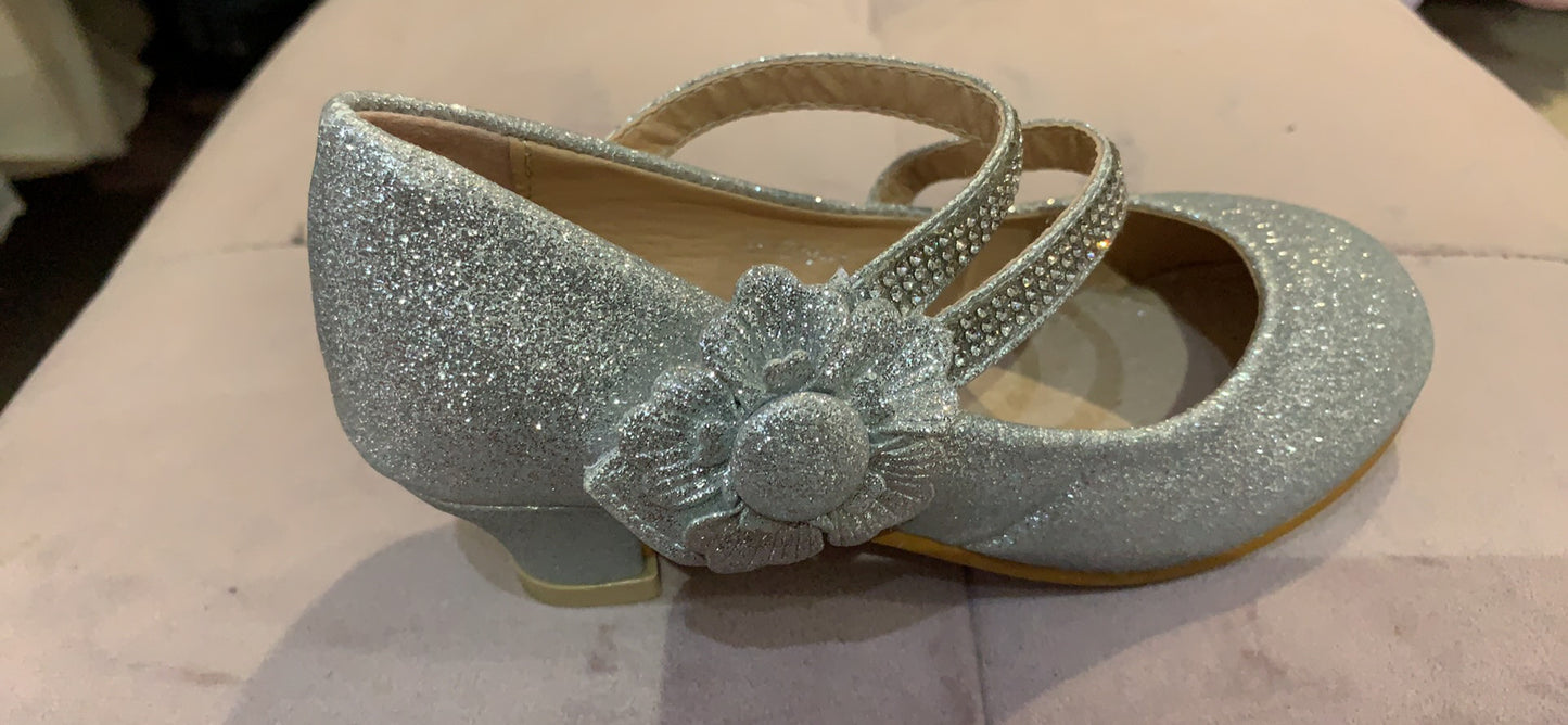 Occasion  Silver Sparkle girl's shoes