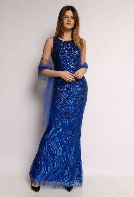 Royal Blue Sequin Dress