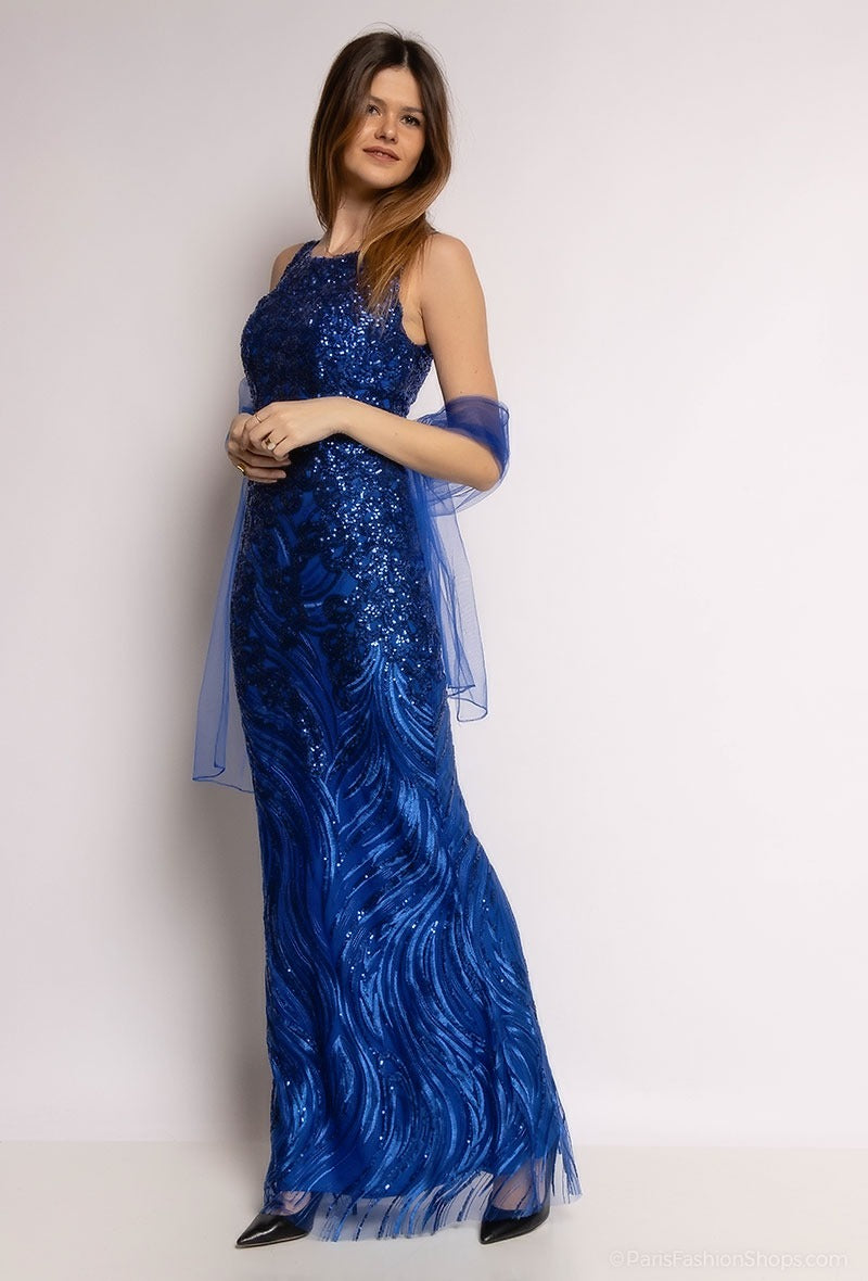 Royal Blue Sequin Dress