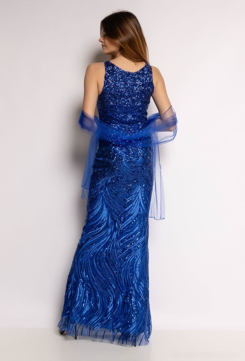 Royal Blue Sequin Dress