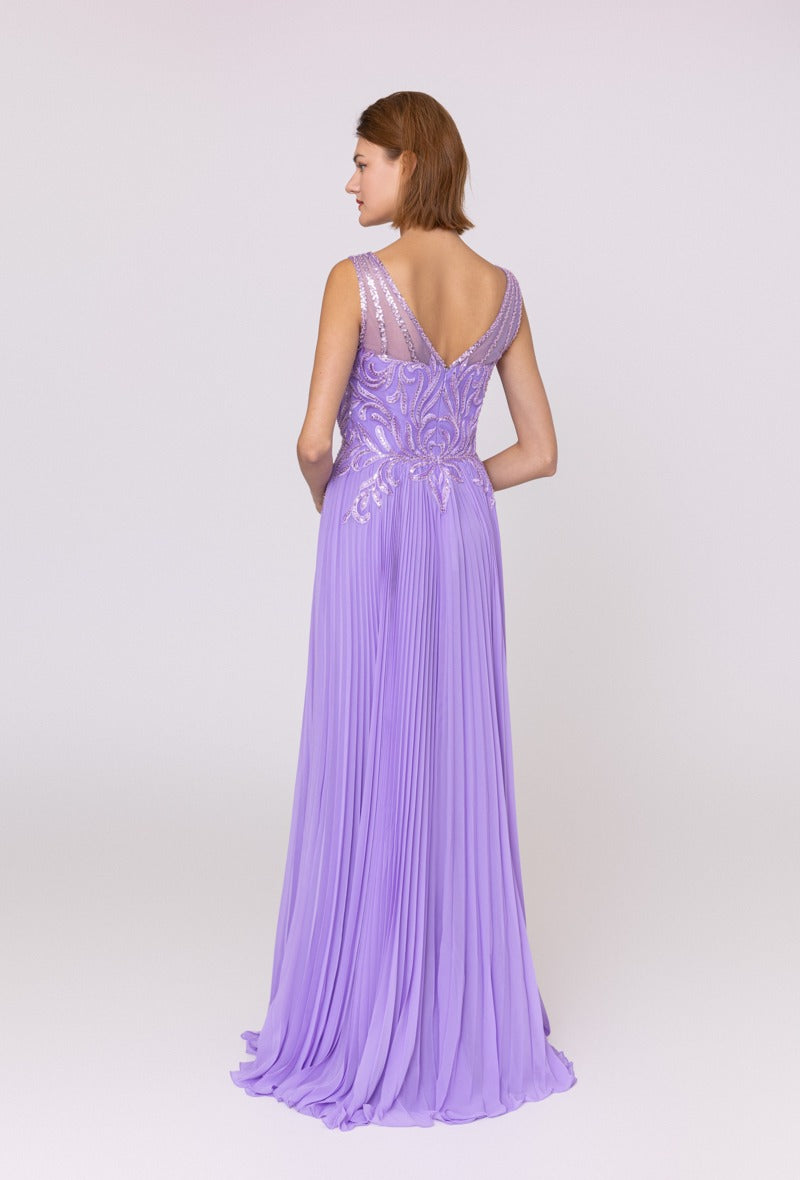 Purple, Long Evening dress