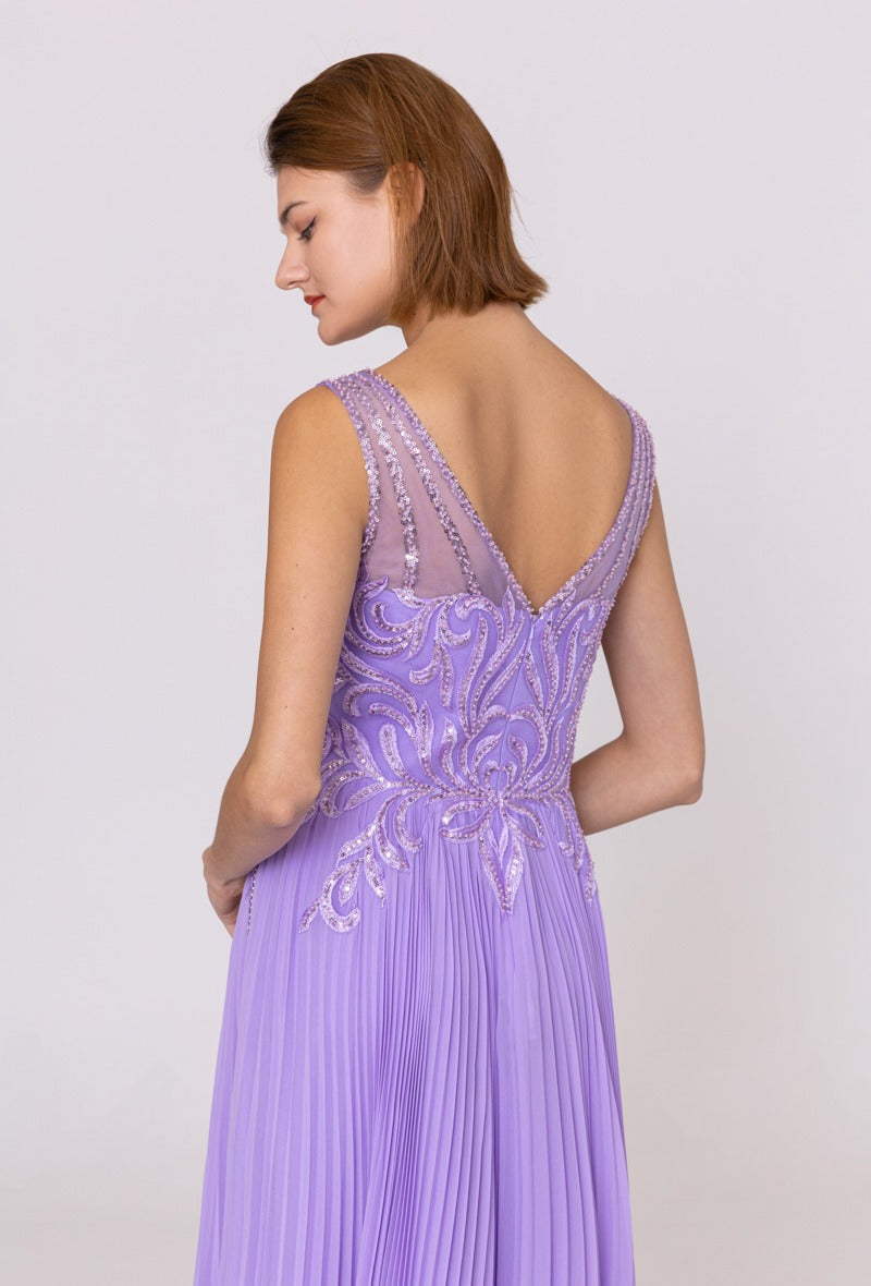 Purple, Long Evening dress