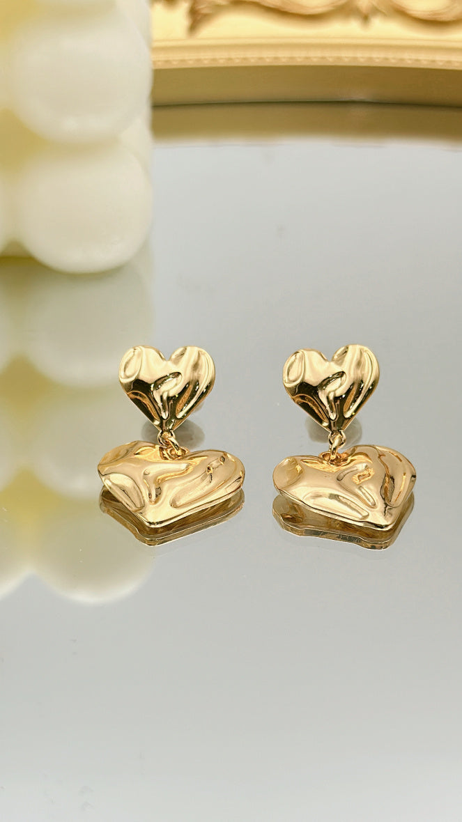 Double Heart Earrings