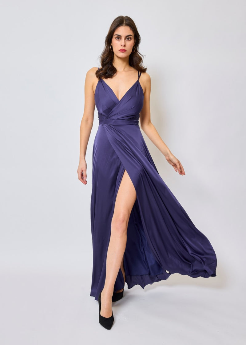 Spaghetti straps  Satin Long dress