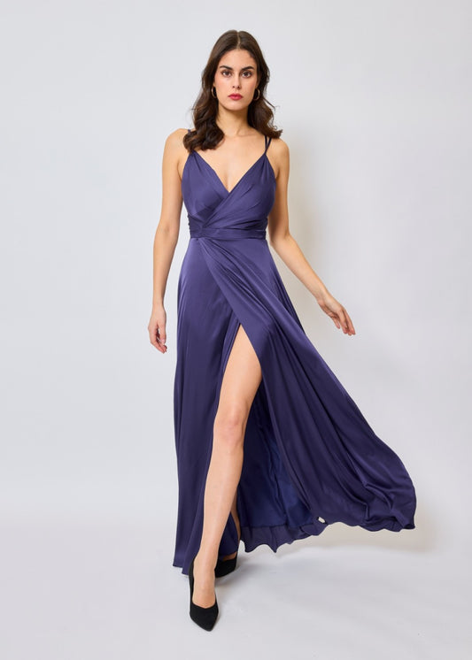 Spaghetti straps  Satin Long dress