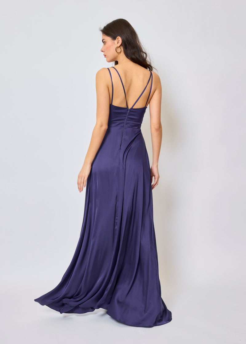 Spaghetti straps  Satin Long dress