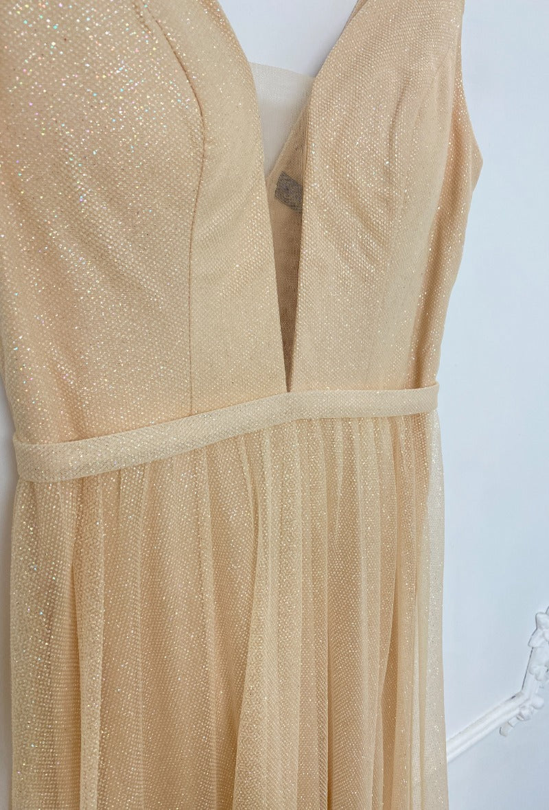 Champagne Glitter long dress