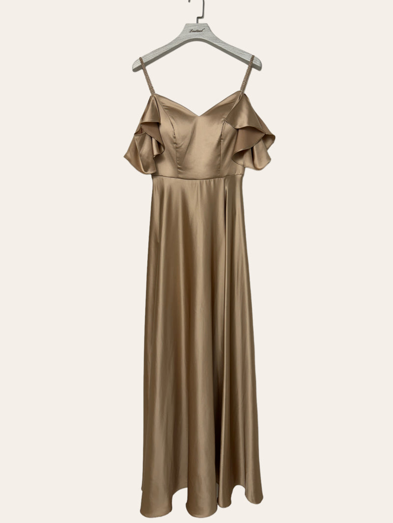 Silky Satin Off The Shoulder Bridesmaid dress