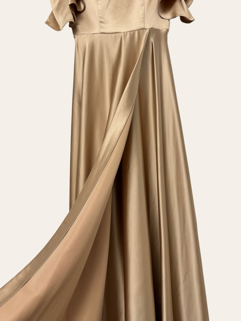 Silky Satin Off The Shoulder Bridesmaid dress