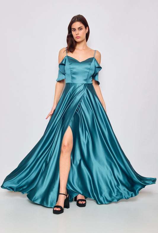 Silky Satin Off The Shoulder Bridesmaid dress