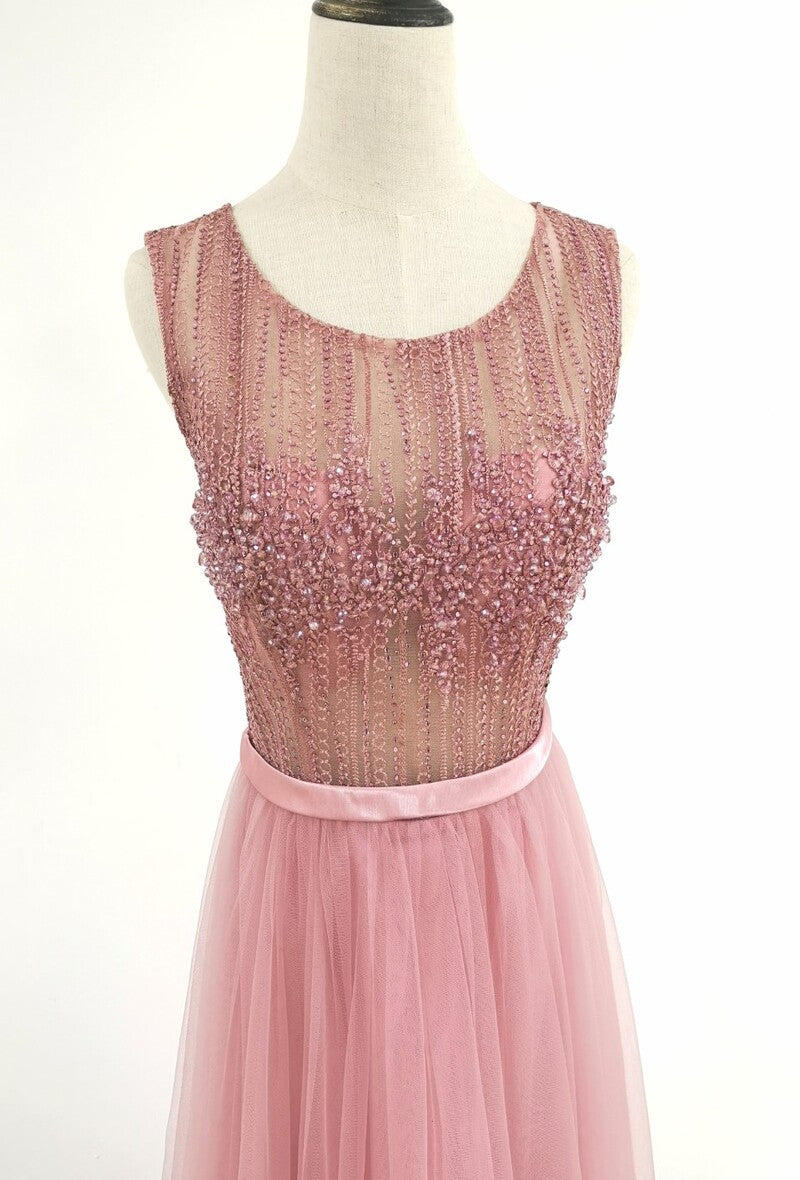 Anita Rhinestone,  Embroidered  soft tulle Dress