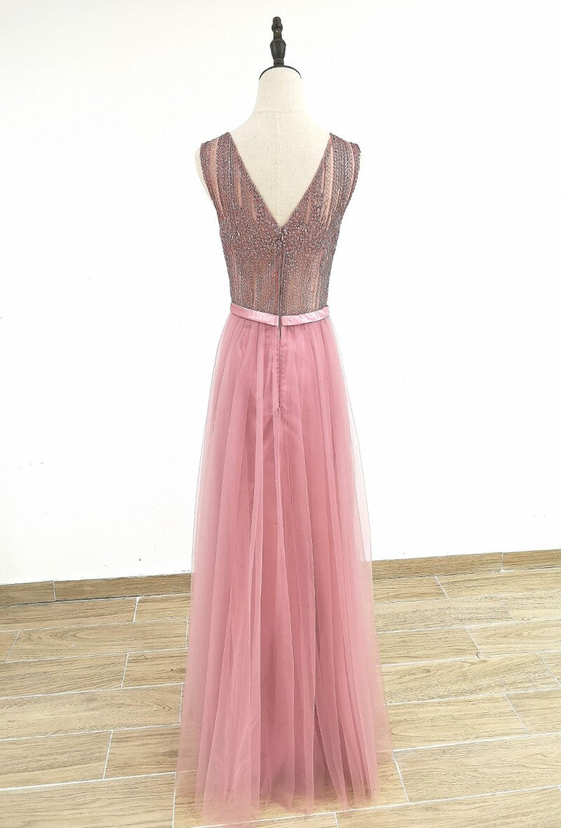 Anita Rhinestone,  Embroidered  soft tulle Dress