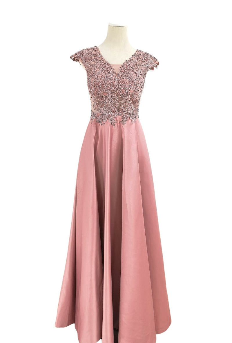 Berenice Satin and lace Bridesmaid dress