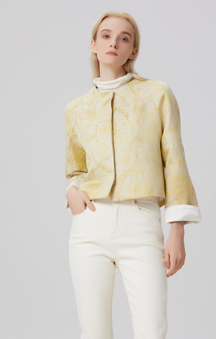 Brocade short jacket