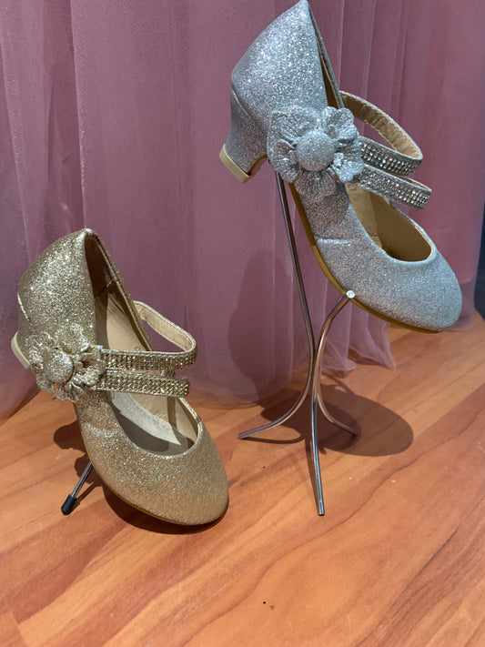 Occasion  Silver Sparkle girl's shoes